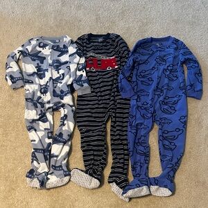 Carters boys fleece transportation one piece footsie pajamas size 4T
